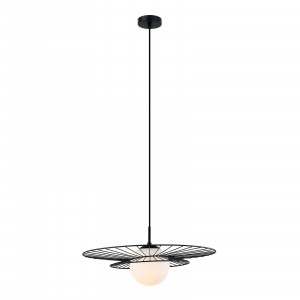 Lustra Alison 1xE27 metal/sticla negru Italux