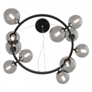 Lustra Dallas 11xG9 metal/sticla negru/fumuriu Maytoni
