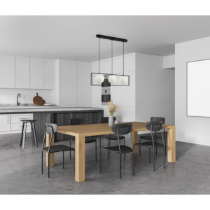Lustra Grosetta 3xG9 metal/sticla negru Italux