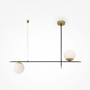Lustra Nostalgia 2xE14 metal/sticla auriu mat/alb Maytoni