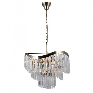 Lustra Sabriga 8xE14 metal/cristal bronz antichizat Italux