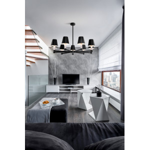 Lustra Tet-a-tet 9xE14 metal negru Maytoni