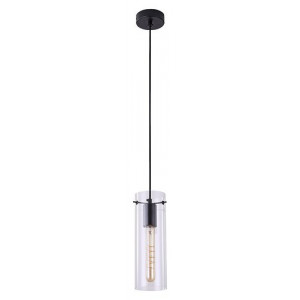 Pendul Acantha 1xE27 metal/sticla negru Rabalux RBL5258