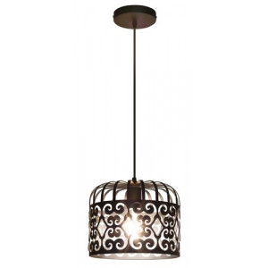 Pendul Alessandra 1xE27 metal/lemn negru Rabalux