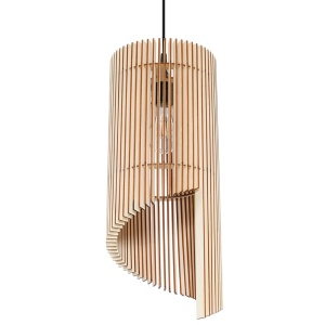 Pendul Alexia 1xE27 lemn natural wood tubular