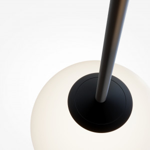 Pendul Basic form 1xE14 metal/sticla negru/alb Maytoni
