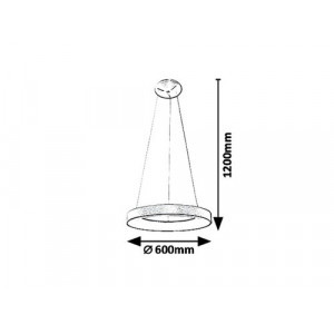 Pendul Carmella LED 50W metal/acril auriu/alb Rabalux
