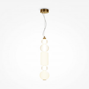 Pendul Collar LED metal/sticla/acril auriu/transparent Maytoni P069PL-L35G3K1