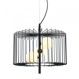 Pendul Daren 3xG9 metal/sticla negru Italux