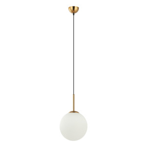 Pendul Deore 1xE27 metal/sticla bronz antichizat/alb Italux