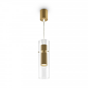 Pendul Dynamics 1xGU10 metal/sticla auriu/transparent Maytoni