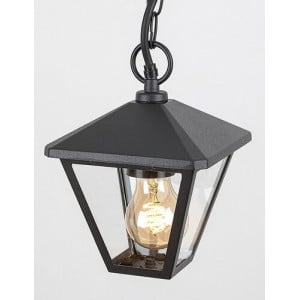 Pendul exterior Paravento 1xE27 metal/sticla negru Rabalux