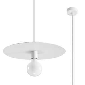 Pendul Flavio 1xE27 metal alb rotund