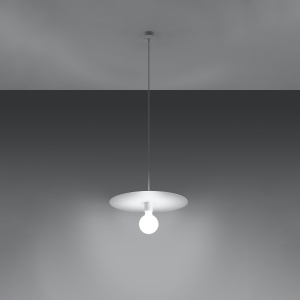Pendul Flavio 1xE27 metal alb rotund - Img 3