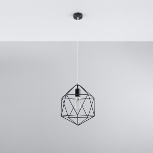Pendul Gaspare 1xE27 metal negru - Img 2