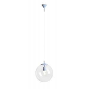 Pendul Globus 1xE27 metal/sticla albastru Aldex