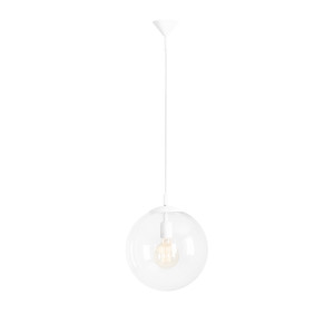 Pendul Globus G 1xE27 metal/sticla alb Aldex