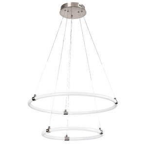 Pendul Irelia LED 55W metal/acril nichel/alb Rabalux
