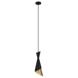 Pendul Malia 1xE27 metal negru/auriu Italux