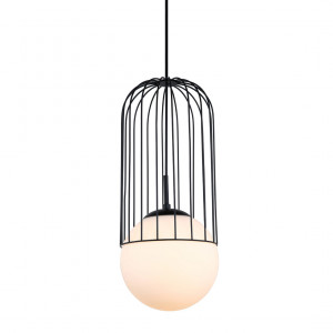 Pendul Matty L 1xE27 metal/sticla negru Italux