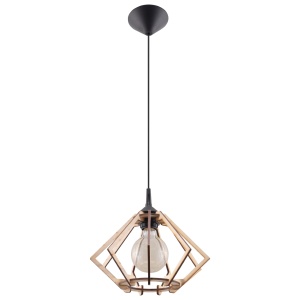 Pendul Pompelmo 1xE27 lemn natural wood conic