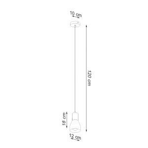 Pendul Qubic 1xE27 ciment/lemn negru rotund - Img 4