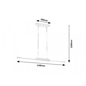 Pendul Tamur LED 26W metal/lemn fag/alb Rabalux