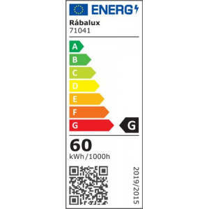 Pendul Tesia LED 60W metal/acril negru/alb Rabalux