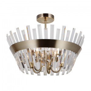 Plafoniera Altoya 5xE14 metal/cristal bronz antichizat Italux