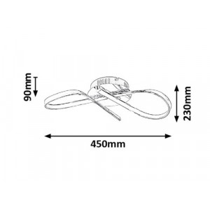 Plafoniera Aniela LED 20W metal/acril crom Rabalux