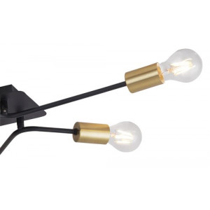 Plafoniera Lanny 2xE27 metal/acril negru Rabalux
