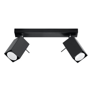 Plafoniera Merida 2xGU10 metal negru patrat