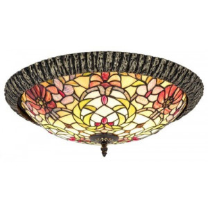 Plafoniera Mirella 2xE27 metal/sticla bronz/multicolor Rabalux