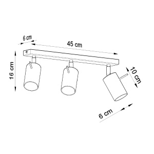 Plafoniera Ring 3xGU10 metal crom tubular - Img 4