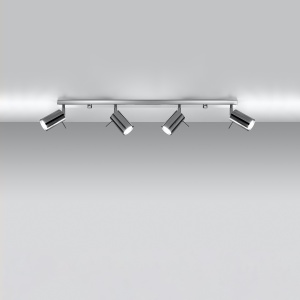 Plafoniera Ring 4L 4xGU10 metal crom tubular - Img 3