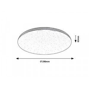 Plafoniera Toma LED 20W metal/acril crom/alb Rabalux