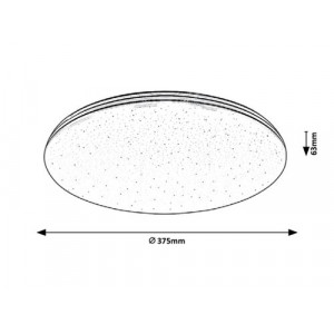 Plafoniera Toma LED 30W metal/acril crom/alb Rabalux