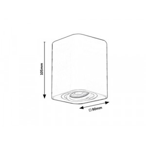 Spot aplicat Kobald 1xGU10 metal/lemn alb Rabalux