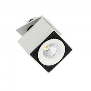 Spot aplicat Sevilla Square Recessed 3000K LED 28W 2350 lumeni metal alb/negru Italux