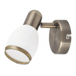 Spot bara Elite 1xE14 metal/sticla bronz/alb Rabalux