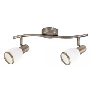 Spot bara Elite 2xE14 metal/sticla bronz/alb Rabalux RBL5971