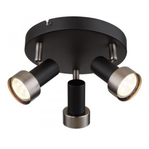 Spot bara Konrad 3xGU10 metal negru/argintiu Rabalux