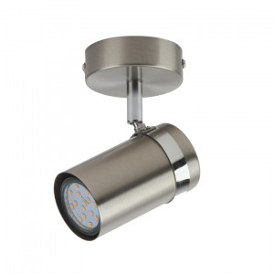 Spot bara Palmoni 1xGU10 metal nichel satinat/crom Italux