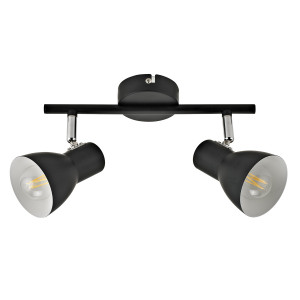 Spot bara Riado 2xE14 metal negru Italux