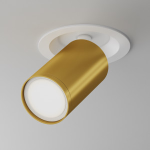 Spot incastrat FOCUS S 1xGU10 metal alb/auriu Maytoni
