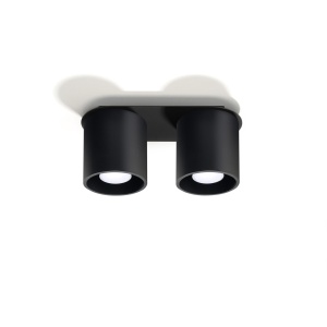 Spot Orbis 2xGU10 metal negru cilindric - Img 2