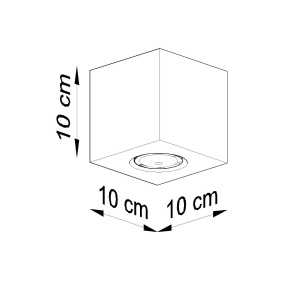 Spot Quad 1xGU10 lemn natural wood patrat - Img 4