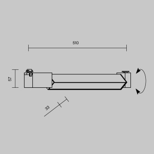 Spot sina liniar Unity LED 24W 3000K 1540lm CRI90 alb
