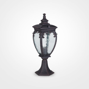 Stalp exterior Fleur 1xE27 metal bronz antichizat Maytoni