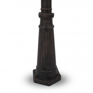 Stalp exterior Fleur 3xE27 metal bronz antichizat Maytoni